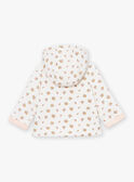 Ecrufarbene Jacke aus Tubique-Stoff mit Kapuze für Neugeborene LOELIA / 24H0CF11VES001