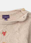Bestickter Zopfstrickpullover LALOLETTE / 24H2PFR1PUL001