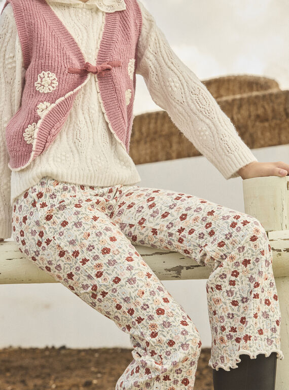 Ausgestellte Leggings mit Blumenmuster MALEGETTE / 25E2PF71LG001