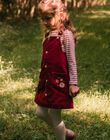 Stachelbeerfarbenes Chasuble-Kleid aus Cord DYAMETTE / 22H2PFU1CHSD307