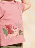T-Shirt vintage rosa mit Tiermotiv FAGABRIEL / 23E1BGD2TMCD332