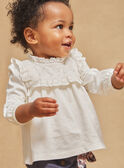 Langärmelige Bodysuit-Bluse in Ecru GAKOKO / 23H1BFH2BOD001