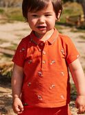 Baby Junge orangefarbenes Poloshirt CAWEDOU / 22E1BGP1POLF527