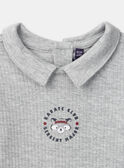 Body, grau mit Waschbär-Print und langen Ärmeln, Baby, Jungen NAILAN / 25H1BGP1BODA015