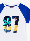 	Weiß-blaues T-Shirt mit kurzen Ärmeln LADUAGE / 24H3PGI4TMC000