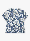 Blaues Hemd mit Blumenprint KROCHEBEBE / 24E1BGT1CHM070
