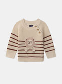Gestreifter Pullover mit Löwe MAANTOINE / 25E1BG71PUL114
