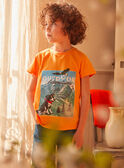 Orangefarbenes T-Shirt mit Druckmotiv KLETAGE / 24E3PGO3TMC402
