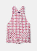 Kurze Latzhose Vichy-Muster mit Kirschmotiven MAURSULA / 25E1BFQ1SAL000