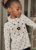 Schwarzer und weißer Pullover mit Blumendruck GLITOPETTE / 23H2PFR1SPL001