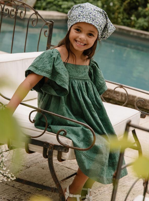Kleid mit Blumenstickerei FUBRODETTE / 23E2PFN1ROBG605