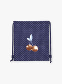 Marineblauer Rucksack mit weißen Tupfen FRYSAKETTE / 23E4PFL1BES070