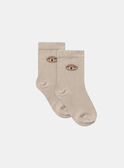 Einfarbige Socken mit Bärenkopf  LAFILOU / 24H4BGK2SOQ080