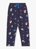 Blaues Pyjama-Set aus Baumwolle mit Monsterprint KUIDRAGE / 24E5PG52PYJ070