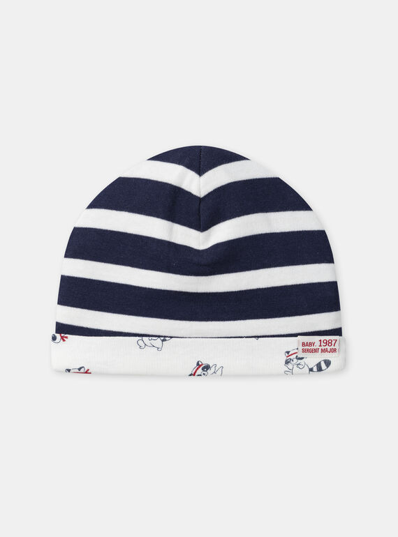 Wendemütze mit Streifen oder Waschbärprint, Baby Jungen NAIAN / 25H4BGP1BONA015