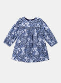 Blau-weißes Kleid mit Blumenmuster LACECILE / 24H1BFJ1ROB070