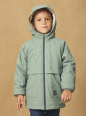 2-in-1-Regenmantel blau oder oder dunkelblau mit Tierprint und langen Ärmeln, Jungen NINIRAGE / 25H3PGE1IMP205