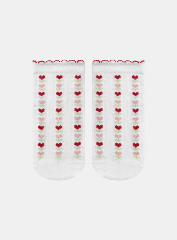 Jacquardsocken Blumen und Herz KLASOZETTE / 24E4PFN1SOB001