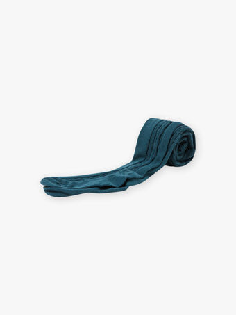 Einfarbige blaue Entenstrickstrumpfhose für Mädchen BROSUETTE 6 / 21H4PFF3COT714