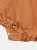Plumetis-Strampler aus Popeline in Orange. KAZITA / 24E1BFS1BARE405