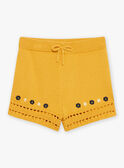 Senfgelbe gestrickte Shorts FLISHETTE / 23E2PFP1SHOB106