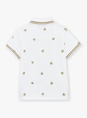 Weißes Poloshirt mit Blätterprint KRIPOLAGE 2 / 24E3PGK2POL000