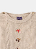 Bestickter Zopfstrickpullover LALOLETTE / 24H2PFR1PUL001