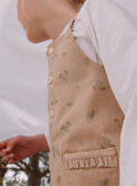Beigefarbenes Kleid mit paillettenbesetztem Blumenmuster GEEKETTE / 23H2PF81CHS080