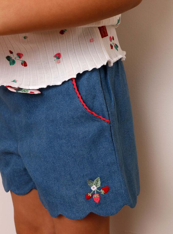 Denim-Shorts mit Gürtel ZONORETTE / 21E2PFJ1SHOP269