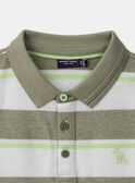 Poloshirt grün gestreift MLERAYAGE / 25E3PGO1POL604