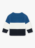 Baby Junge dreifarbiger Pullover mit Affenmotiv CARAYNAL / 22E1BGK1PUL703