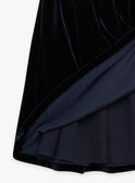 Mitternachtsblaues Kleid aus Samt und Pailletten GLYTOLETTE / 23H2PFN1ROB070