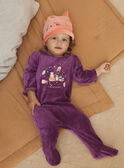 Lila Samt-Schlafanzug und Mütze GELILA / 23H5BFF1GRE708