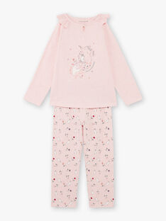 Rosa Pyjama-T-Shirt und Hose für Mädchen BEBARNETTE / 21H5PF64PYJD314