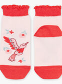 Nudefarbene Socken mit Vogelmuster FLUZOETTE / 23E4PFQ1SOBD319