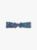 Entenblaues Stirnband mit Blumenmuster DAMINIE / 22H4BFU1BAN714