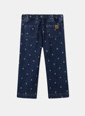 Jeans mit weiten Beinen und Blumen MEJEANETTE / 25E2PF81JEAK005