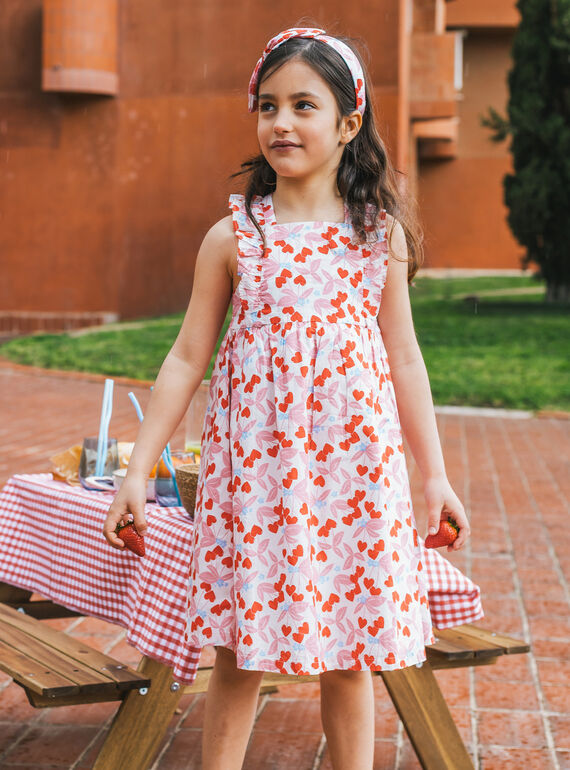Langes Kleid mit Kirschmotiv MLUCETTE / 25E2PFQ1RBS000