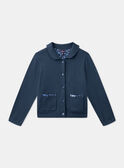 Blaue Strickjacke aus Jersey-Strick LECARDETTE / 24H2PFJ1CARC233
