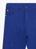 Kind Junge mitternachtsblaue Leinenshorts COVAGE / 22E3PGN3BERC231
