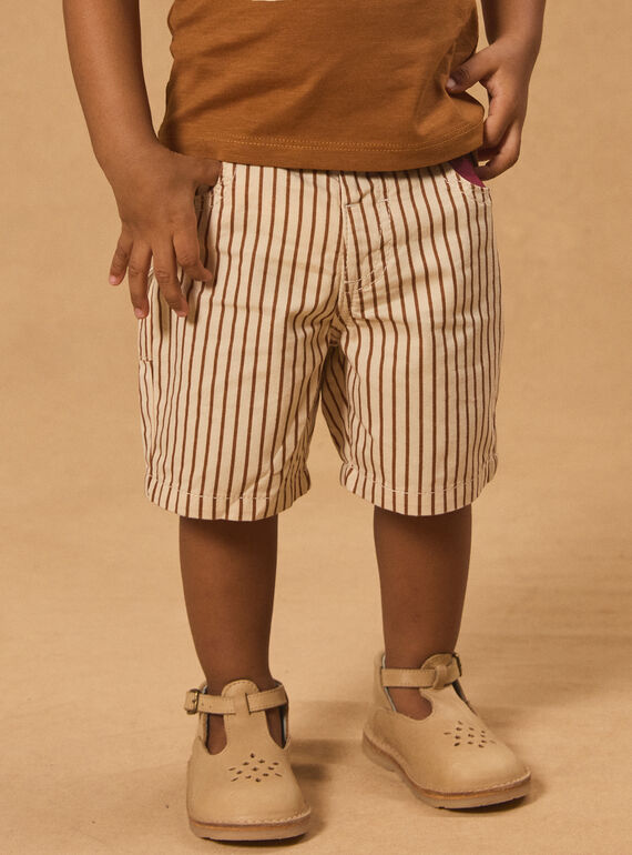 Gestreifte Bermuda-Shorts zum Hochkrempeln MAODRAN / 25E1BGO1BER080
