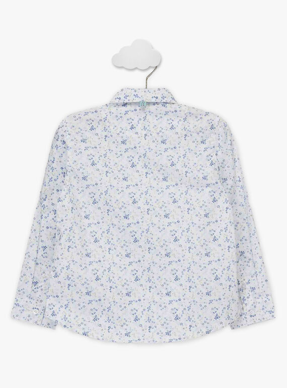 Hemd mit Blumendruck und abnehmbarer Fliege Jungen TIFLORAGE / 20E3PGJ6CHM001
