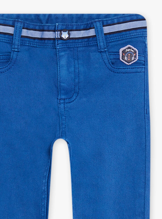 Schmale Hose aus blauem Twill DABRAGE / 22H3PG51PANC207