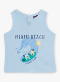 Baby Junge blaues Tank-Top mit Surf-Motiv CAYVAN / 22E1BGV2DEBC218