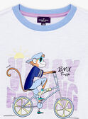 	Weiß-blaues T-Shirt mit kurzen Ärmeln LABAGE / 24H3PGI3TMC000