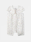 Kurzer Overall in Rippstruktur, mit floralem Print KEGRACE / 24E5BF63GRE001