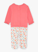 Rosa Pyjama-Set aus gemustertem Molton KECHARLIE / 24E5BF51PYJ308