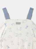 Regenhose in Ecru mit Tierprint und gerafften Beinabschlüssen Baby, Jungen NINOE / 25H1BGE2PDP002
