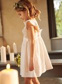 Kleid mit gelben und naturfarbenen Streifen FRERAYETTE / 23E2PFI5ROB005