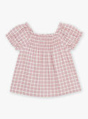 Karierte Bluse ecru FIBLOSETTE / 23E2PFD1CHE001